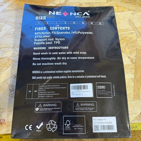 NIB Neenca Professional Knee Brace Compression Size 3XL - Picture 2 of 7